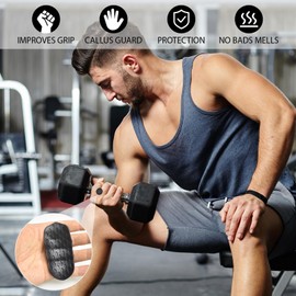 FOYIOLRU Non-Slip Gym Grips, 1 Pair Grip Pads, Weight Training, Ergonomic Rubber Fitness Portable Gloves, Training Gloves, Men and Women, Pull-Up Grips Grip for Cross Training, Fitness Accessories