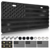 FBJTDQ American Flag License Plate - Black Front Decorative Plates