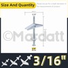 Mardatt 30 Sets 3/16" Toggle Bolts and Wing Nuts, Metal