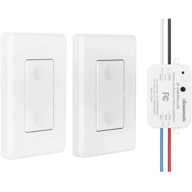 DEWENWILS Wireless Remote Control Light Switch and Receiver Kit 2