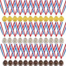 Hoarost 36 Pcs Gold Silver Bronze Award Medals 1st 2nd 3rd Place Medals Winner Award Medal Bulk for School Sports Olympic Competitions Metal Prize Gift