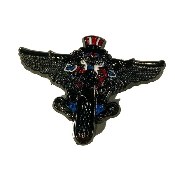 Uncle Sam Grateful Biker Wings Jerry Garcia Hippy LAPEL HAT