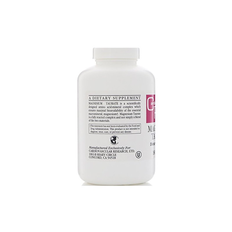 Cardiovascular Research Magnesium Taurate 125 mg, Creamy White, 180 Capsules