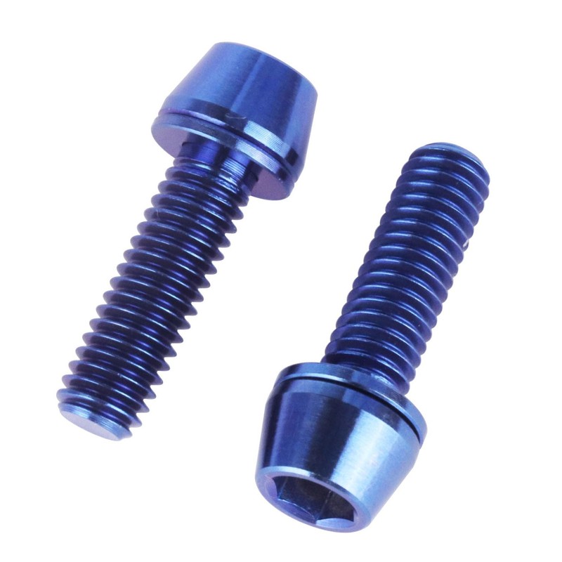 UHDFBDHF 6PCS Titanium M6x16mm 18mm 20mm Allen Hex Tapered Head