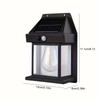 Solar Motion Sensor Wall Light, Outdoor Security Sconce with Zero