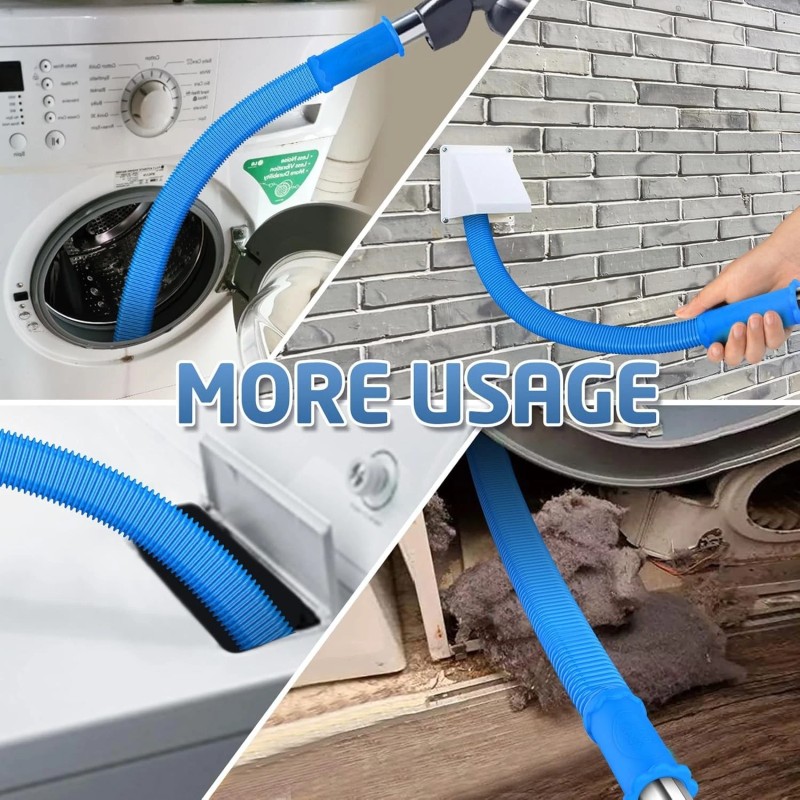 PetOde 2Pcs Dryer Vent Cleaner Kit with Hose Attachment &