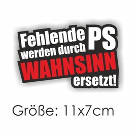 Folien-Zentrum - 2 x Missing PS 11 x 7 cm - High-Quality Sticker Car Tuning - OEM & JDM Car Sticker - Funny Stickers for Car - Stickerbomb - Car Sticker - Made in Germany (2)