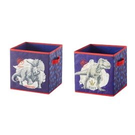 Idea Nuova Jurassic World Set of Two Spacious Collpasible Storage Cubes, 10"x10"