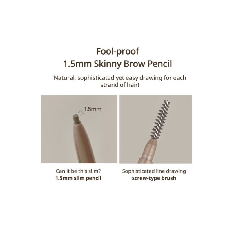 PERIPERA Speedy Skinny Brow 0.05g, Colors:03 Natural Brown