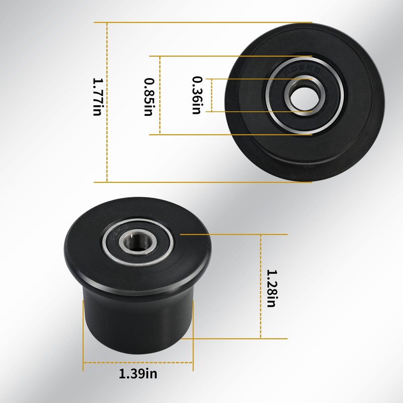 6 Rolling Seat Trolley Wheels,Sliding Seat Bracket Roller, Compatible with