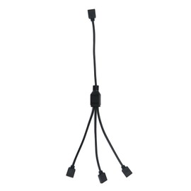 QWORK® 5V 3 Pin ARGB Splitter Cable Argb Splitter 1 Female to 3 Male 30cm for CPU Cooler and 5V ARGB Fan