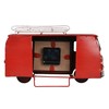 Widdop Hometime Red Metal Camper Van Mantel Clock - Vintage