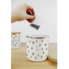 Purely Home Scattered Bees Herbal Tea Canister - White Metal