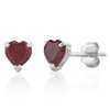 MAX + STONE 14k White Gold Created Red Ruby Heart