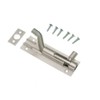 Door Bolt Barrel Offset Cranked 75 mm 3 Inch Aluminium + Screws Pack of 10
