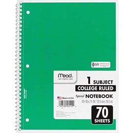 Mead Spiral Paper Notebook (05512BD)