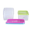 MiraHome Freezer Containers 4 x 2.5 L Rectangular Colourful -
