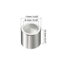 PATIKIL Inline Axle Bearing Spacers, 16 Pack Skates Speed Spacer Hardware Aluminum for 8mm Axle Roller, Silver