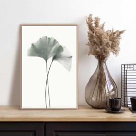 REINDERS Framed Picture, Ginkgo Leaf, Living Room, Pictures, Wall Decoration, Room Decor, Wood, Green, 30 x 20 cm