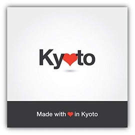 DG Graphics Kyoto Made with Love Travel Label Art Decor 5'' x 5'' Vinyl Decal Sticker Wall Window Any Smooth Surface