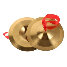 Hohopeti 1 Pair Hand Cymbals Alloy Mini Drum Cymbals for Dancing Percussion Performance Sharp Sound for Beginners Professionals Versatile Musical Instrument for Parties Education