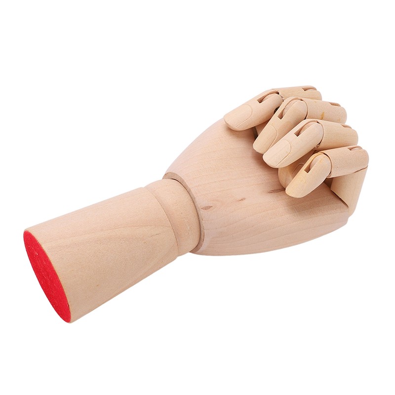 Wood Mannequin Hand Flexible Joints Fingers Drawing Mannequin Hand for