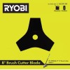 Ryobi 8" Tri-Arc Brush Cutter Blade Fits Expand-It, Brush Cutters Reversible