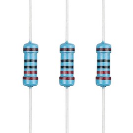 EDGELEC 100pcs 220 ohm Resistor 1/2w (0.5Watt) ±1% Tolerance Metal Film Fixed Resistor, Multiple Values of Resistance Optional