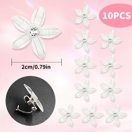 Simsky Pack of 10 flower hair clips, enchant your little princess with this charming hair accessory set
