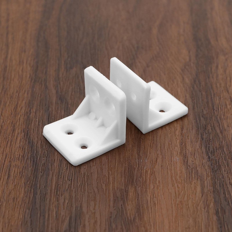 100pcs Furniture Corner Braces Plastic Angle Corner Bracket 4 Hole