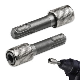 Pack of 2 SDS Plus Adapter, 6.35 mm Bit Holder, Hex Shank Drill Holder, Can Be Attached to Hex Drill, Drill, Sleeves, Suitable for Square Hammer Drills, Lightweight Pickaxes
