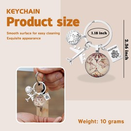 Travel Gifts for Daughter Son Birthday Gifts for Men Husband Boyfriend Travel Keychain Gift for Sister Brother Long Distance Gifts for Women Mom World Globe Gifts for Friend Bestie Traveler