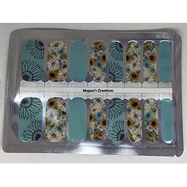 Sunflower Design #3 Nail Polish Wraps - Nail Polish Strips