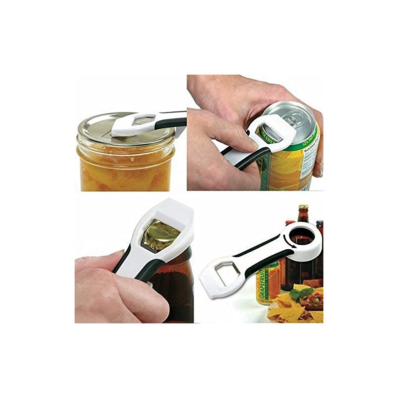 4-in-1 Grip Bottle Opener - Easily Opens Twist Caps, Bottle