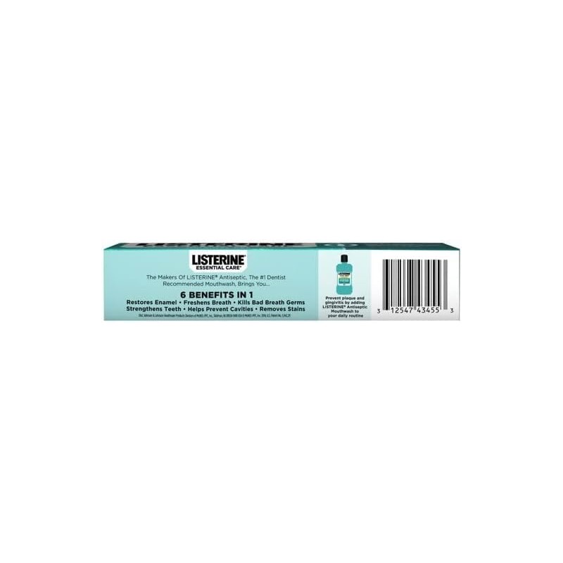 Listerine Essential Care Toothpaste Gel 4.20 oz (Pack of 4)