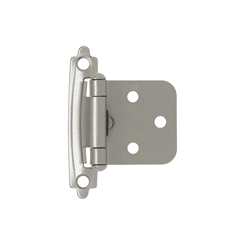 BRAINERD H0103AV-SN-O2 Self-Closing Overlay Hinge, Matte Nickel