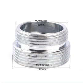Faucet Adapter, Brass Aerator Male Thread Transfer Male Thread, Tap Connector for Bathroom Kitchen Water Purifier (M22 to M20)