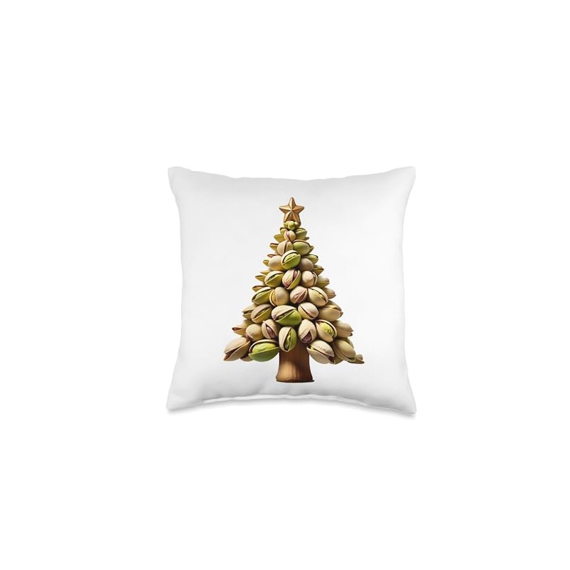 Pistachio Christmas Tree Throw Pillow
