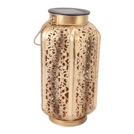 Solar Hanging Lantern, 5730LED Portable Hollow Pattern Solar Garden Light IP44 Waterproof for Outdoor Decoration, with Handle, Ideal Gifts, Widely Uses, Environmental Protection,