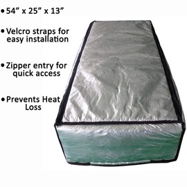 Attic Door Insulation Cover (54 x 25 x 13 in.) - Adjustable Straps and Zipper Opening - Fireproof Attic Tent Insulation Cover - Attic Blanket That Prevents Heat Loss – ThermoClimb by Remington Solar