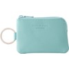 NSL-2706 Slip-on Noir Key Pouch Light Blue Genuine Leather Card