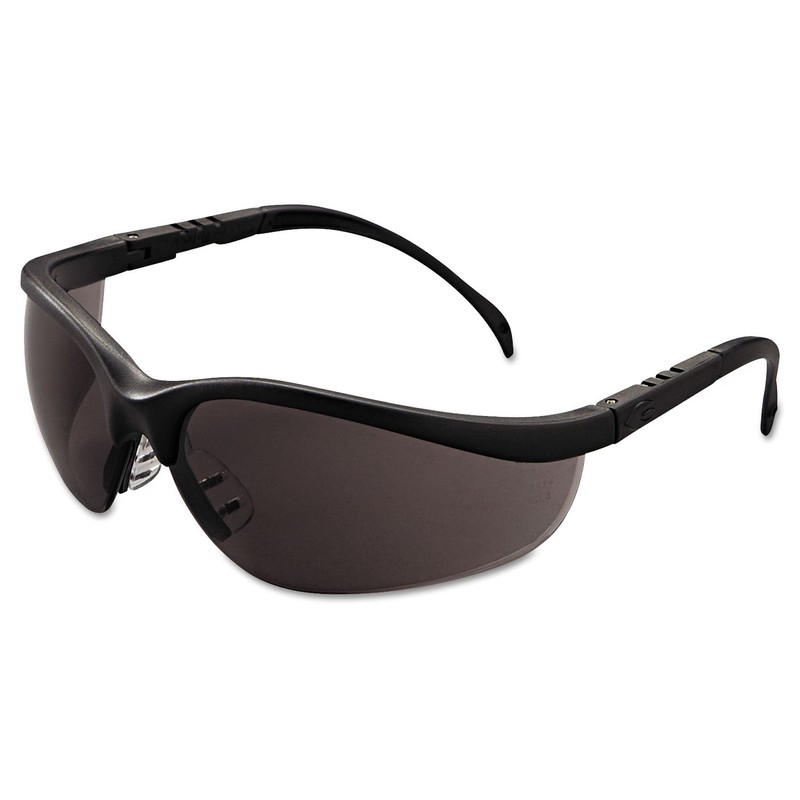 MCR Crews KD112 Klondikke Safety Glasses - Black Frame, Grey