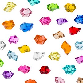 Super Z Outlet 120 Pack Acrylic Color Ice Rock Crystals Treasure Gems for Table Scatters, Home Vase Fillers, Event, Wedding, Arts & Crafts, Birthday Decoration Favor (1" Inch)(Assorted)