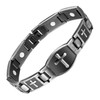 Jecanori Magnetic Bracelets for Men - Titanium Steel Cross Design,