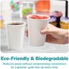 GUSTO White Paper Cups [16 oz - 100 Count] Disposable