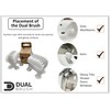 3 x Dual Brush Nail Brush - Hands Free Fingernails