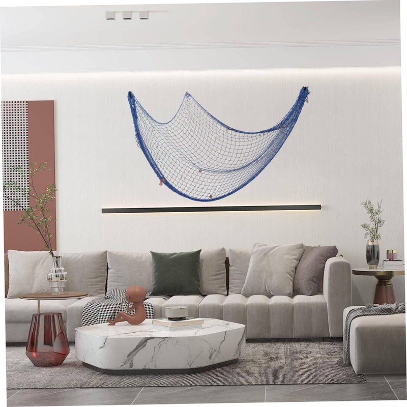 STOBAZA Elegant Mediterranean Wall Decor Fishing Net for Home Decor