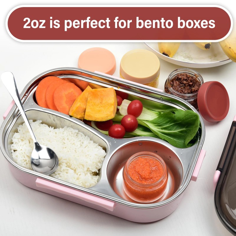 Eonjoe 2 oz Glass Dressing Containers To Go Sauce Cups