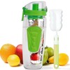 Fruit Infuser Water Bottle Anti Slip Grip Flip Top Lid