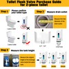 KERDE 2-Inch Automatic Toilet Flusher - Dual Flush Valve with